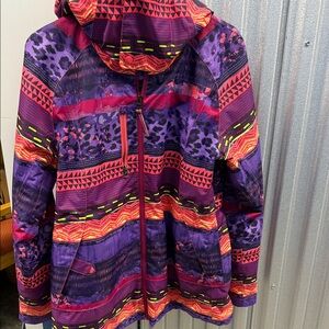 The North Face Women's Ski Jacket - Purple and Red, medium new